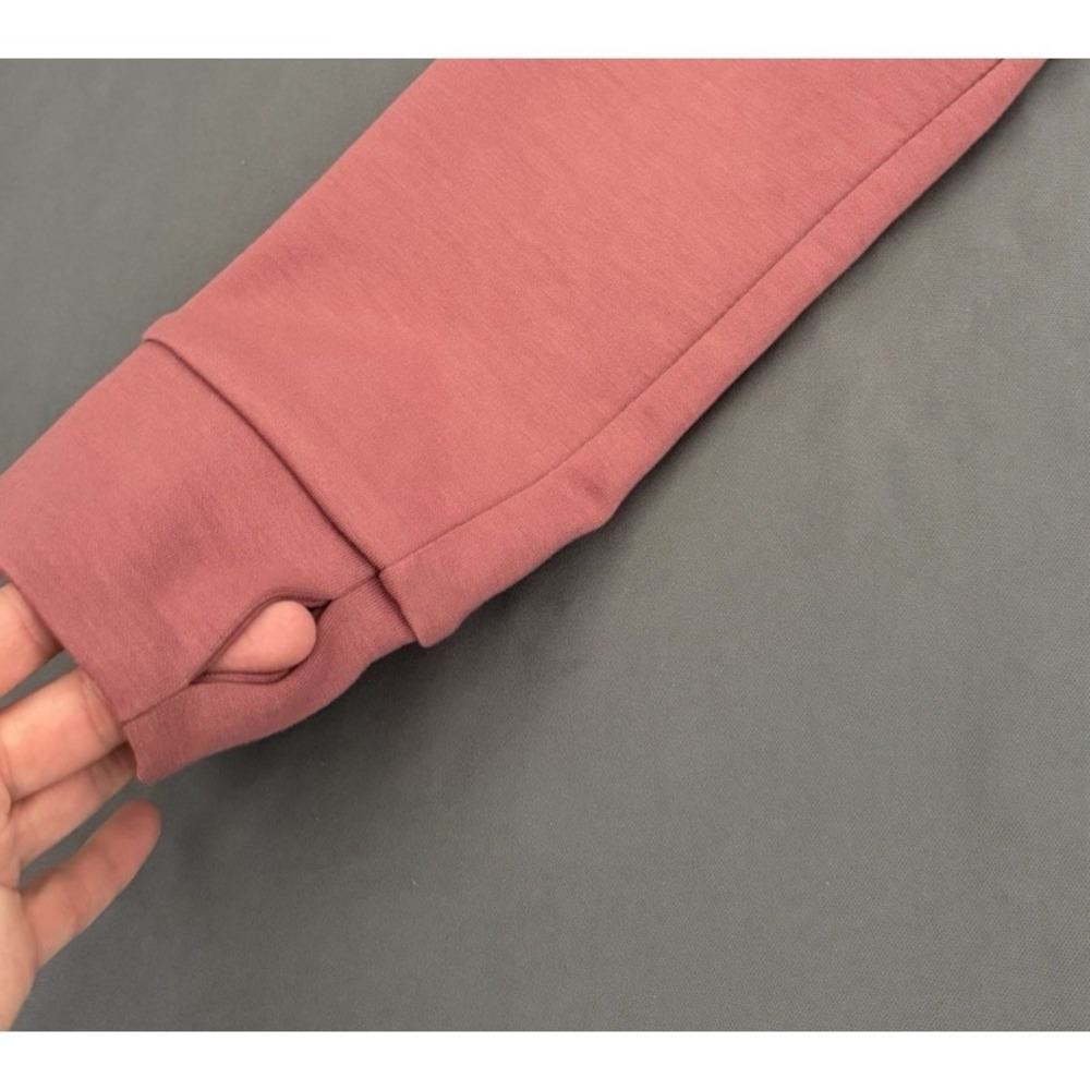 Fabletics Jacket Women XS Sammy Dark Rouge Hooded Full Zip Mauve Utility Gym - Picture 6 of 12